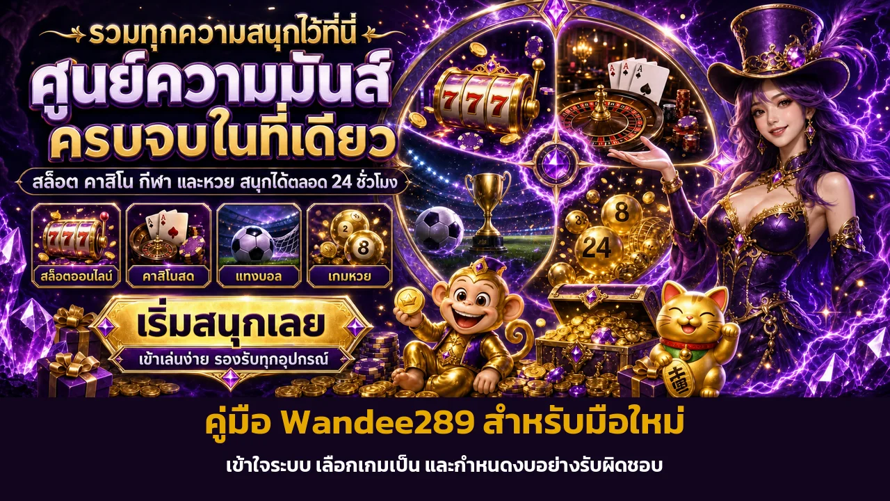 Wandee289 คู่มือมือใหม่ สมัคร เล่น และคุมงบ